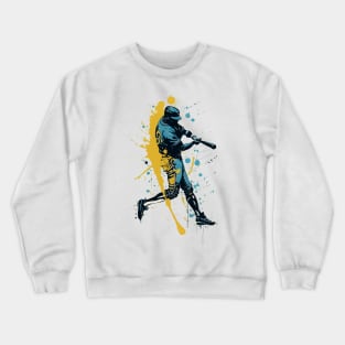 Baseball player silhouette Crewneck Sweatshirt